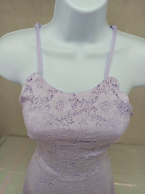 #ad No Boundaries Purple Lace Fit amp; Flare Summer Dress Medium 7 9 Spaghetti Strap $14.99