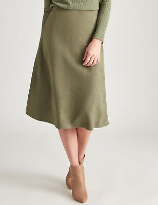 #ad US 12 Womens Skirts Midi Winter Green A Line $99.99