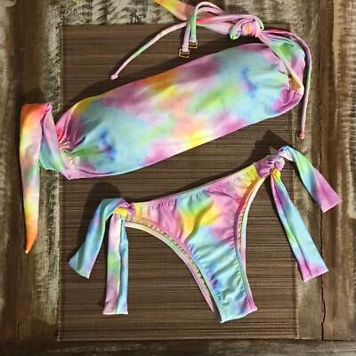 #ad NWT Ocean Babe Swimwear Made In Brazil Tie Dye Brazilian Bikini $60.00