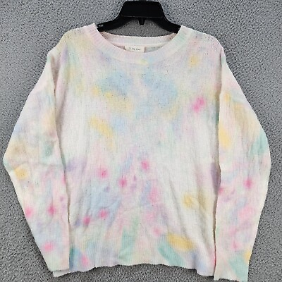 #ad To My Lovers Sweater Women#x27;s Large Multicolor Abstract Knitted Boat Neck Wool $28.34