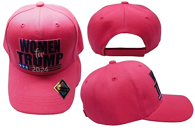 Women For Trump 2024 USA Dark Pink Premium Adjustable Embroidered Cap Hat $11.88