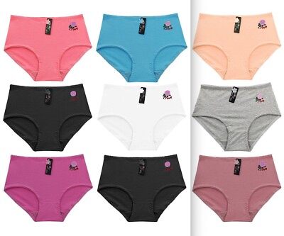 #ad New 3 6 Women Bikini Panties Brief Hipster Cotton Underwear Size M L XL 1678 $19.99