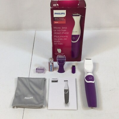 #ad Philips 2000 Purple White Cordless Rechargeable Washable Bikini Trimmer $19.99