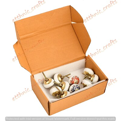 #ad Wholesale Lot 10 PC Cupboard Knobs Dresser Knobs Boho Ceramic Knobs Pulls Handle $35.35