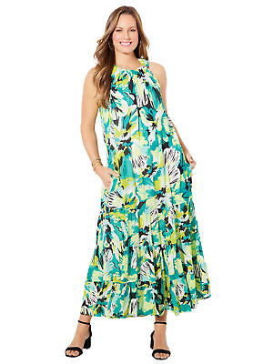 #ad Catherines Women#x27;s Plus Size Halter Maxi Dress $68.14