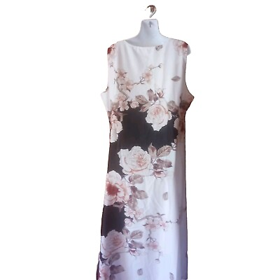 #ad Ladies Plus Size Sleeveless Floral Maxi Dress Size 2X NWOT $11.99