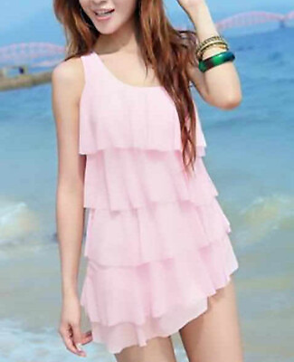 #ad #ad FASHION ONE PIECE PINK SKIRT SWIMSUIT $29.00