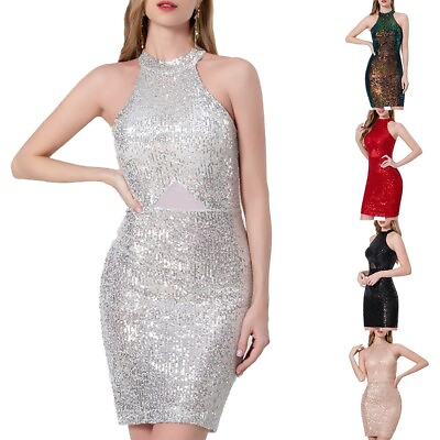 #ad Sexy Glitter Bodycon Dress for Women#x27;s Formal Cocktail Parties and More $38.46