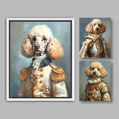 #ad 1 Custom Dog Portrait or Pick Any 3 As Is Poodle Costume Paintings A003A $220.00