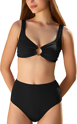 #ad Bikini Sets for Women High Waisted Two Piece Swimsuit for Women Tummy Control O $57.87