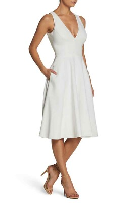 #ad Dress The Population Catalina Fit amp; Flare Cocktail Dress Size XS White $67.76