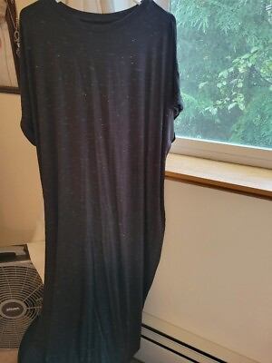 #ad #ad Cute Pluse size womens dress black with specks of grey. Stretchy and comfy $14.00