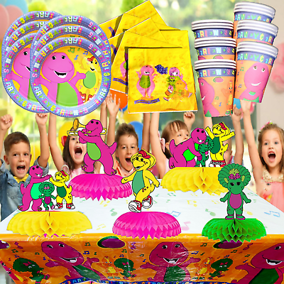 #ad BARNEY cake birthday party decorations decor theme idea supplies BALLOON CUPCAKE $10.99