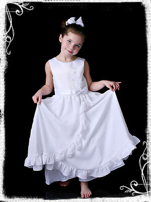 NEW Sarah Louise England Elegant White Girls Communion Dress Ankle Length sz 6 $89.99