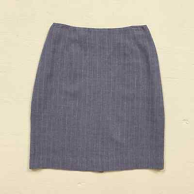 #ad Bloomingdale’s Pinstripe Mini Gray Suit Skirt Size 8 $9.00