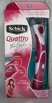 #ad Schick Quattro TrimStyle Razor amp; Bikini Trimmer in 1 Pink Shave Trim Smooth $22.85