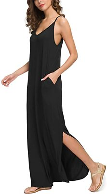 GRECERELLE Women#x27;s Summer Casual Loose Dress Beach Cover Up Long Cami Maxi XL $14.99
