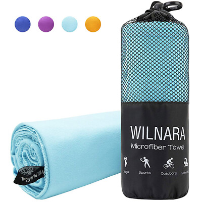 Sports Towel Microfiber Swim Travel Camping Beach Sports Bath Gym Quick Drying $8.89