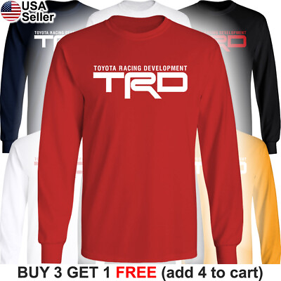 TRD Long T Shirt Toyota Racing Development Sport Truck Car Supra Tacoma Tundra $22.01