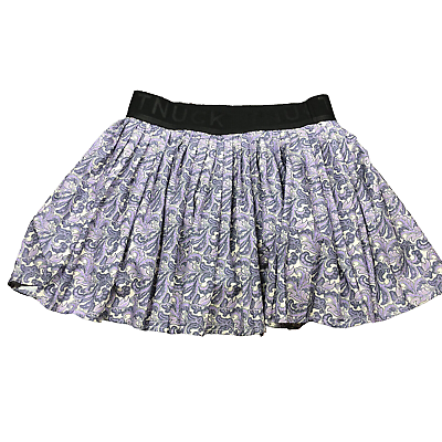 #ad Tuckernuck Skirt Size S Purple Mini Paisley Pleated Tennis Golf Elastic Waist $39.87