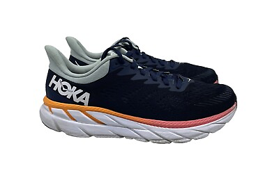 Hoka Clifton Womens Wide Running Shoes Dark Blue Size 9.5 $53.10
