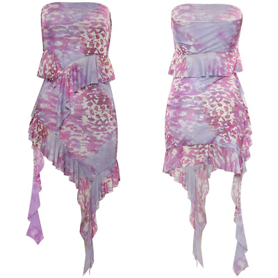 Y2K Women‘s Vest Dress Set Mini Skirt Outfits Halloween Carnival Party Suit $39.57