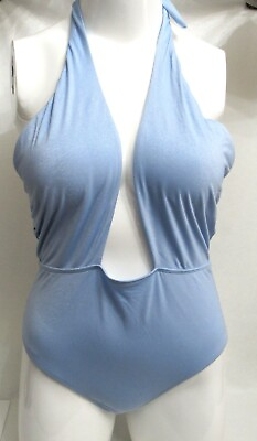 #ad Cupshe Swimsuit One Piece Women#x27;s Size XL Blue Metallic New $21.99