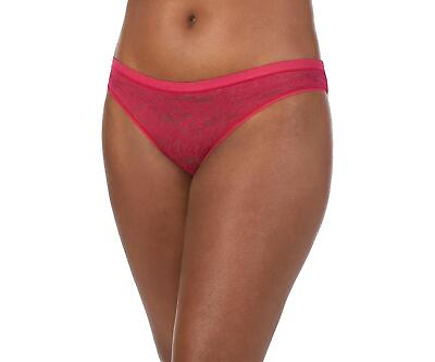 #ad Le Mystere Women#x27;s Comfortable Stretch Lace Bikini Panties Merlot Red 8 US $22.95