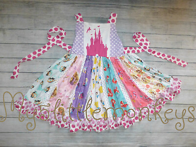 #ad #ad NEW Boutique Princess Ariel Cinderella Belle Rapunzel Girls Ruffle Twirl Dress $19.99