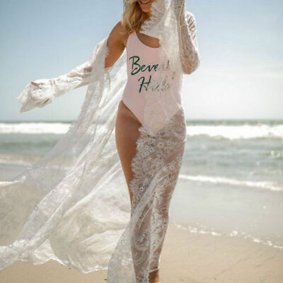 #ad Sexy Beach Cover Up Women Beachwear Swimwear Hollow Bikini Cover Up $15.24
