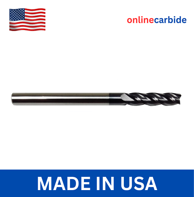 #ad 3 8quot; 4 FLUTE LONG CARBIDE END MILL TiALN COATED $27.95