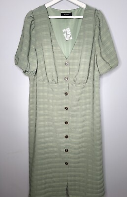 #ad Forever 21 Dress Maxi Dress Color Sage Dress Size 2x $24.00