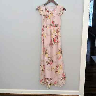#ad Liz Lange Maternity Light Pink Floral Maxi Dress XS Extra Small $10.80