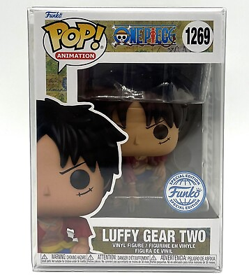 #ad Funko Pop One Piece Luffy Gear Two #1269 Special Edition w Protector $19.99
