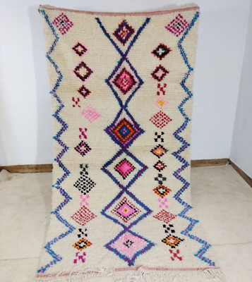#ad Moroccan rug vintage Beni Ourain Rug Berber rug area rug teppich boho 4x8 ft $658.00