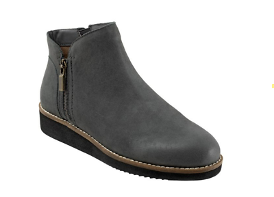#ad Women#x27;s Microfiber Leather Asymmetric Zip Ankle Boots $54.00