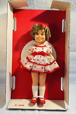 #ad Ideal Vintage Shirley Temple Doll Rooted Hair Inset Eyes Red White Dress New $43.99