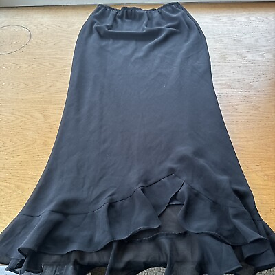 #ad MSK USA Made Black Maxi Skirt Size M Elegant and Comfortable Women#x27;s Fashion $7.99
