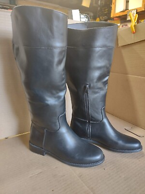 #ad #ad black riding boots size 8 wide $45.00