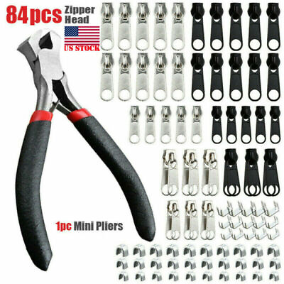Removable Zipper Slider Repair Instant Pull Heads DIY Fix Kit Rescue Replacement $11.85