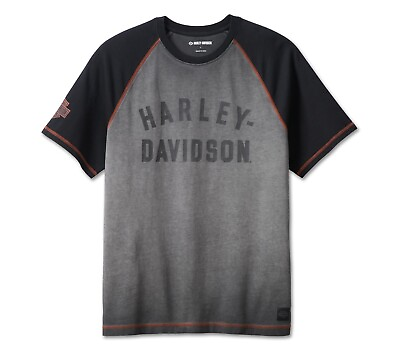 #ad #ad Harley Davidson Men#x27;s Iron Bond Raglan Tee Gray 99001 23VM $29.95