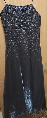 Onyx Nite Bluish Gray Embellished Strapless Evening Dress Size 12 $20.00
