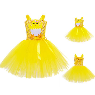 #ad Yellow Tutu Dress for Girls Fancy CostumeParty Gift for Kids Girls Ages 2 12 $20.31