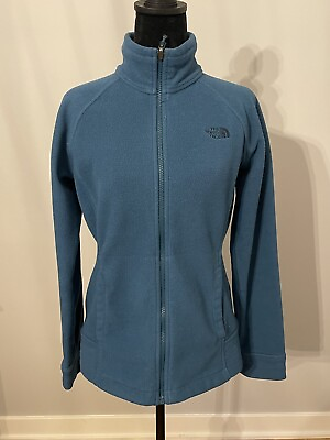#ad The North Face Fleece Dark Turquoise blue full Zip Jacket Sz Medium Women’s $24.99