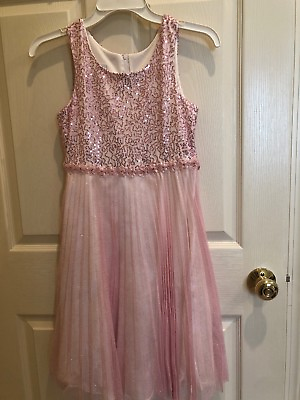 BONNIE JEAN PINK SEQUINS HOLIDAY CHRISTMAS EASTER PARTY DRESS GIRLS SIZE 12 NWOT $36.99
