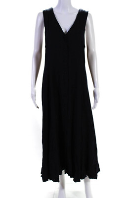 #ad All Week Long Women#x27;s Sleeveless Maxi Button Up Dress Blue Size 12 $34.81