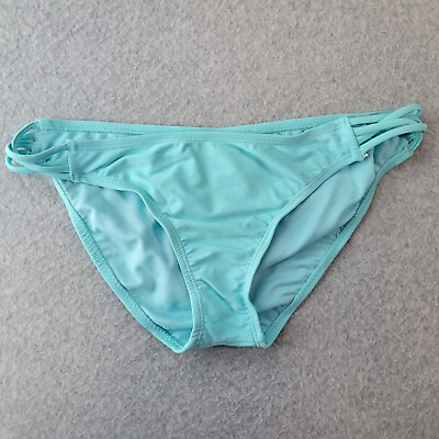 #ad Arizona Women#x27;s Medium Solid Aqua Bikini Swimsuit Bottoms Only $13.81