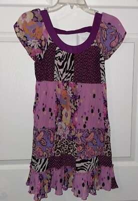 #ad Hype Girls Adorable A line Dress W Pleats… Spring Summer Size 12 NWOT $10.00