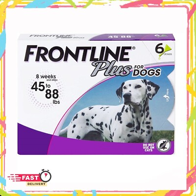 Frontline Plus For Large Dog Flea amp; Tick Control 6 Doses Purple Box $39.77