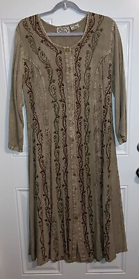 #ad Vintage First Time Boho Dress Size M $25.00
